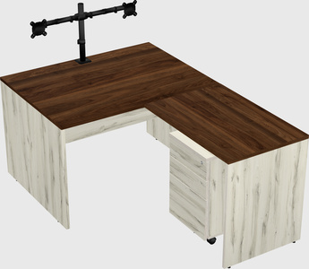 L-shaped office desk