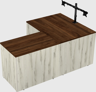 L-shaped office desk