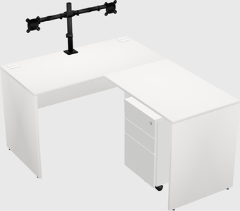 L-shaped office desk