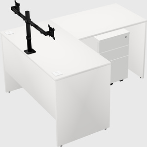 L-shaped office desk