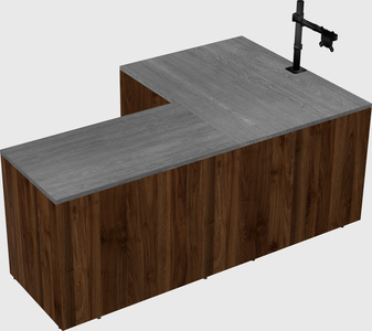 L-shaped office desk