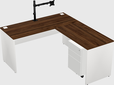 L-shaped office desk