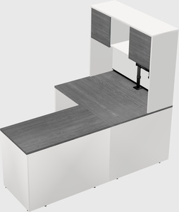 L-shaped office desk