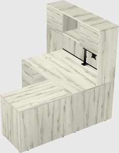 L-shaped office desk