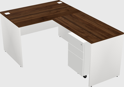 L-shaped office desk