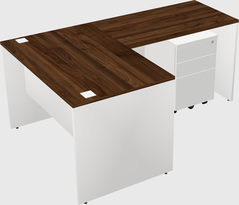 L-shaped office desk