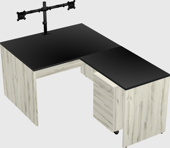 L-shaped office desk
