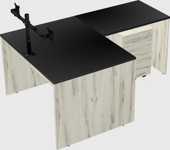 L-shaped office desk
