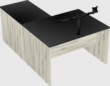 L-shaped office desk