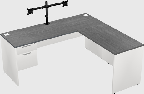 L-shaped office desk