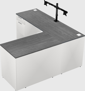 L-shaped office desk