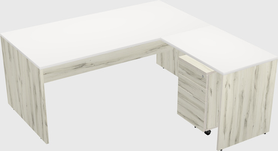 L-shaped office desk