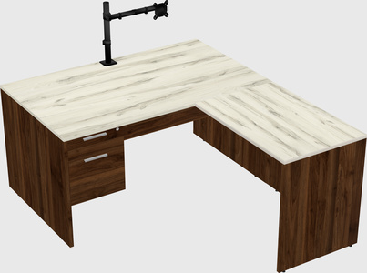 L-shaped office desk