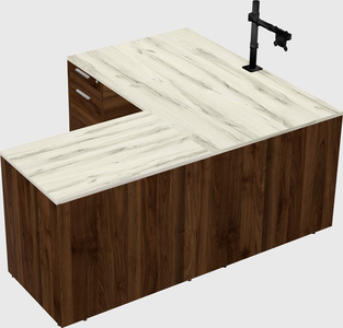 L-shaped office desk