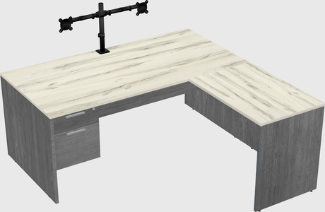 L-shaped office desk