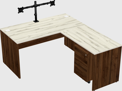 L-shaped office desk