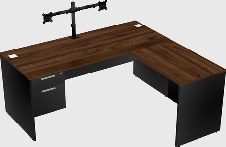 L-shaped office desk