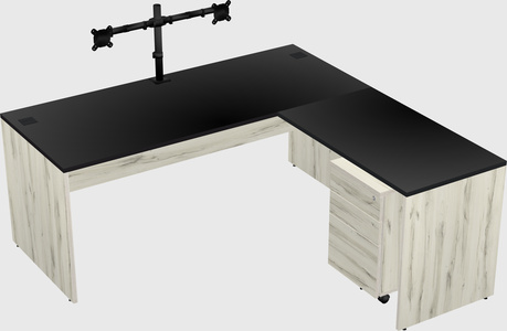L-shaped office desk