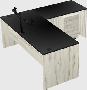 L-shaped office desk