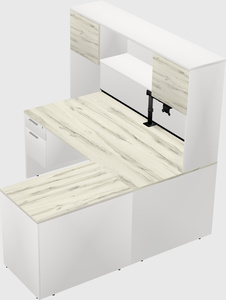 L-shaped office desk