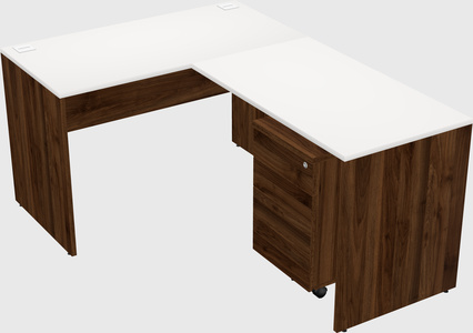 L-shaped office desk