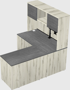 L-shaped office desk