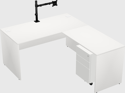 L-shaped office desk