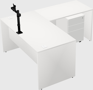 L-shaped office desk