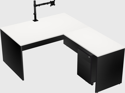 L-shaped office desk