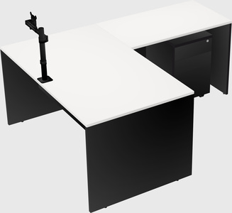 L-shaped office desk