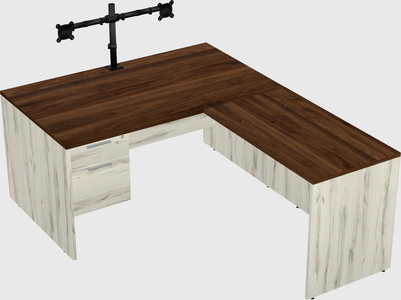 L-shaped office desk