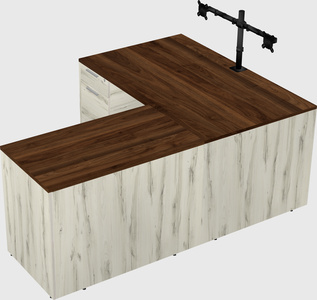 L-shaped office desk