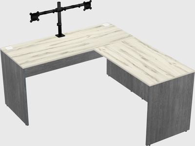 L-shaped office desk