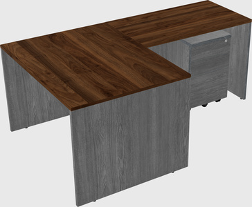 L-shaped office desk