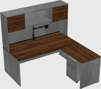 L-shaped office desk