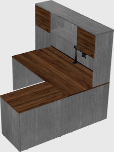 L-shaped office desk