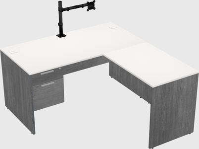L-shaped office desk
