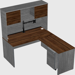 L-shaped office desk