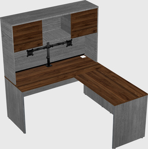 L-shaped office desk