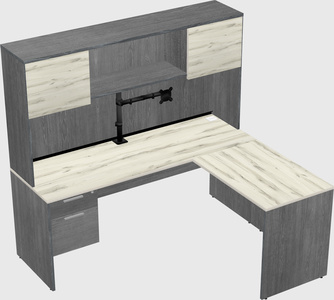 L-shaped office desk