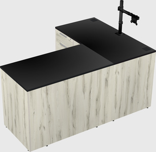 L-shaped office desk