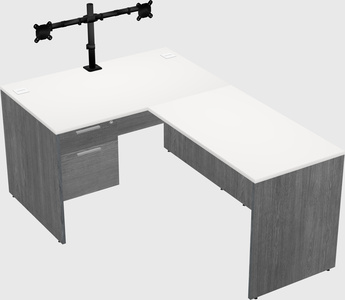 L-shaped office desk