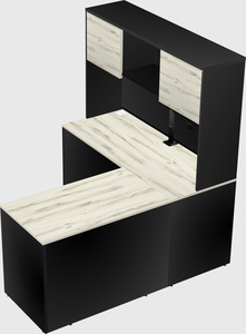 L-shaped office desk