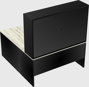 L-shaped office desk