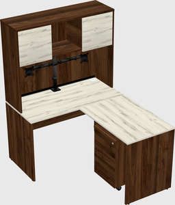 L-shaped office desk