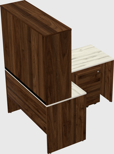 L-shaped office desk