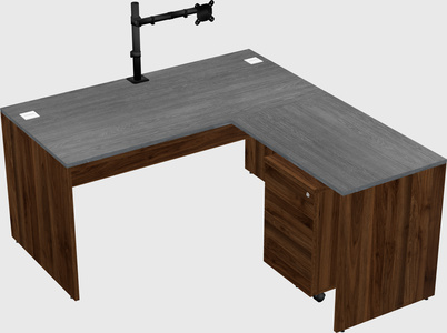 L-shaped office desk
