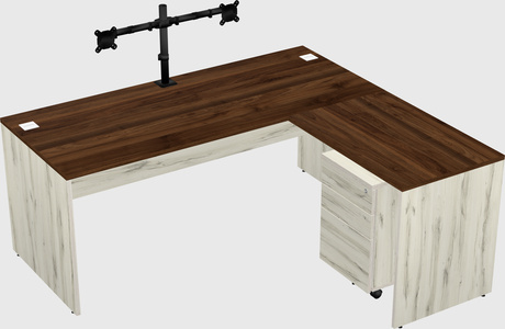 L-shaped office desk
