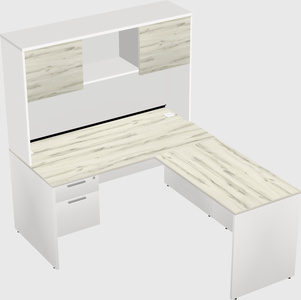 L-shaped office desk