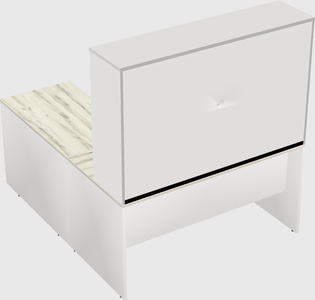 L-shaped office desk